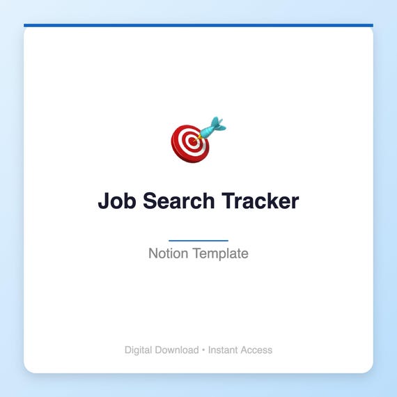 Notion Job Search Tracker | Job Application Log | Career Planner Interview Tracker Digital Download