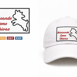 Brincando Como Chivas Archivo de bordado / Diseño de parche divertido (Descarga digital)