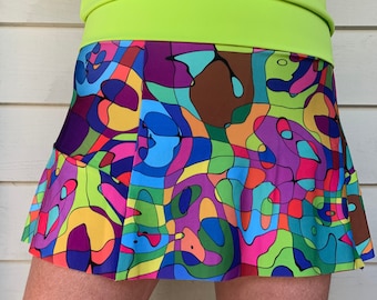 Pickleball Tennis Skirt Running Skort Multicolor New Style Back Ruffle Skort