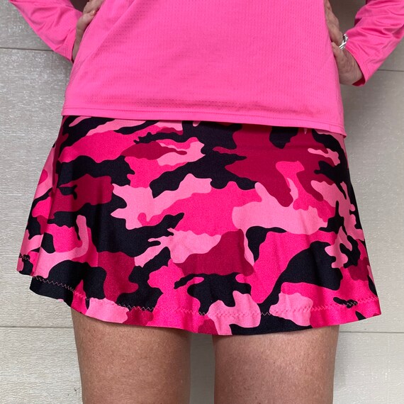 Small Tennis Skirt Bright Pink Black 