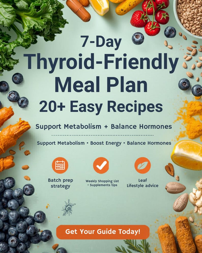 Hypothyroidism Meal Prep Guide – 7-day Thyroid-friendly Meal Plan PDF ...