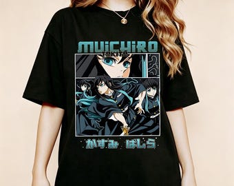 Muichiro Tokito Demon Slayer T-Shirt, Mist Hashira Anime Graphic Tee, Kimetsu No Yaiba Fan Shirt