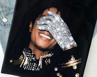 Jackson PNG, King Of Pop Design, Michael Fan Gift, Muziekontwerp (alleen zwart)