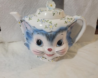Lefton Miss Priss Cat Teapot - Etsy Denmark