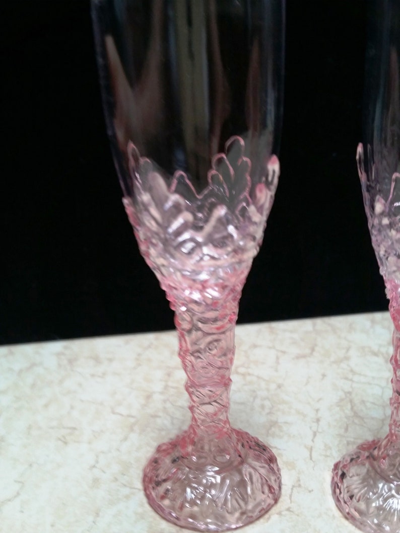 Set of 2 TWO Pink Mini Plastic Wine Glasses 41/4 Tall Etsy