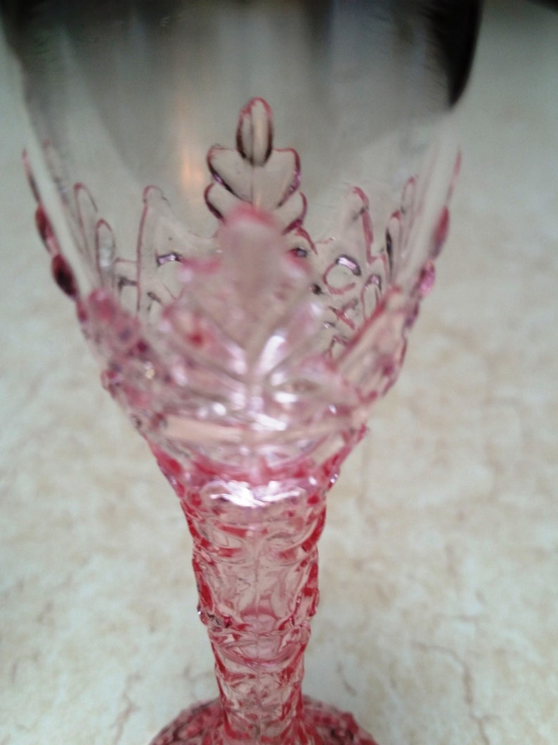 Set of 2 TWO Pink Mini Plastic Wine Glasses 41/4 Tall Etsy