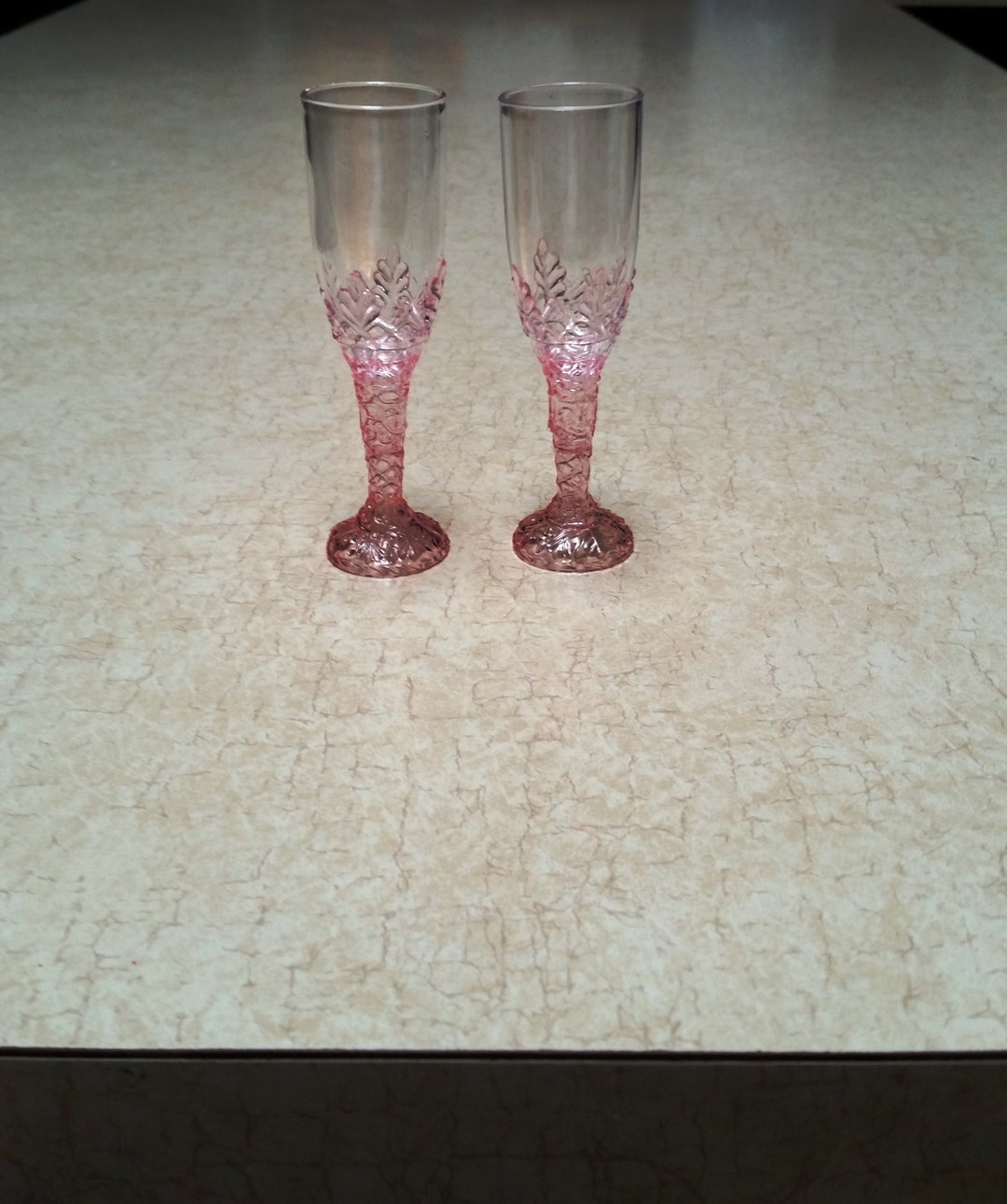 Set of 2 TWO Pink Mini Plastic Wine Glasses 41/4 Tall Etsy