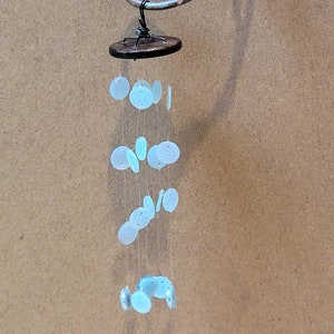 Miniature Blue &quot;Capiz&quot; Wind Chimes - for an 11&quot; Doll/Anime/Action Figure