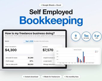 自営業者向け税務トラッカースプレッドシート、フリーランサー向け簿記、1099収入支出ログ、GoogleスプレッドシートとExcel