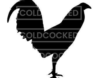 Gallo de pelea PDF png jpeg silueta Se permite el uso comercial