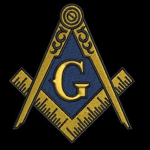 Freimaurer Quadrat Kompass Stickdatei | Brotherhood Symbol Aufnäher / Digital Download