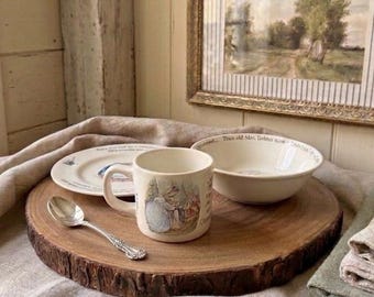 Vintage Wedgwood Peter Rabbit “Grow-with-Me" 4-Piece Bundle” - Made in England