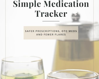 Gluten Free Medication Tracker | Prescription, OTC, Symptom Health Organizer (Digital Download)