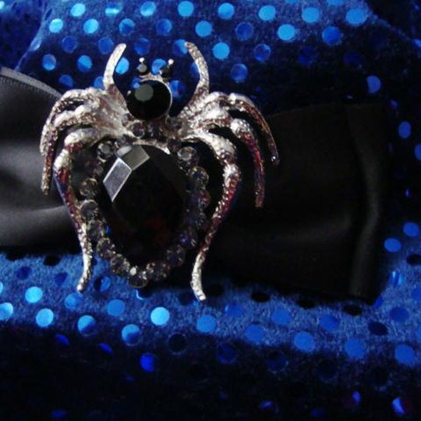 Gothic swarovski spider bow