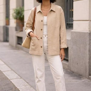 Cartamodello PDF per giacca utility da donna, cartamodello per camicia/giacca, cappotto dalla vestibilità comoda, taglie dalla XS alla 5XL, download immediato.