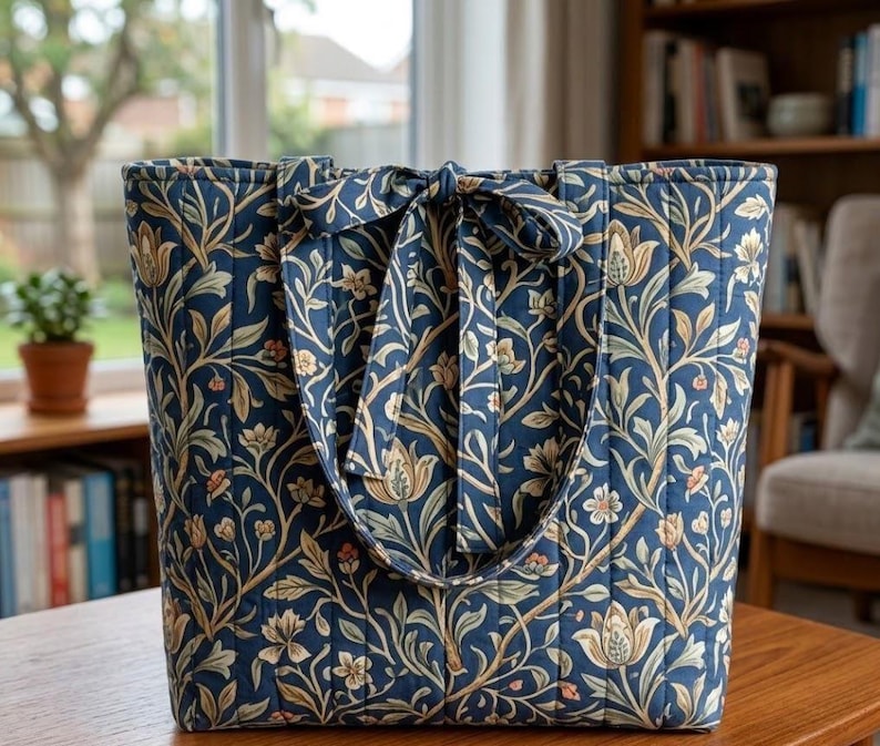 Quilted Tote Bag Sewing Pattern PDF | Beginner Friendly PDF Template ...