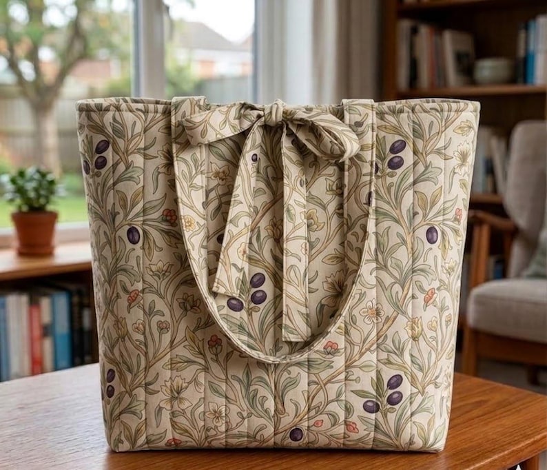 Quilted Tote Bag Sewing Pattern PDF | Beginner Friendly PDF Template ...