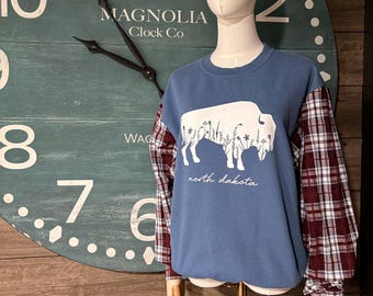 Upcycled Flannel/Hoodie Women's M