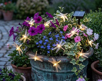 Solar Dragonfly Garden Lights Waterproof Outdoor Stake Lights