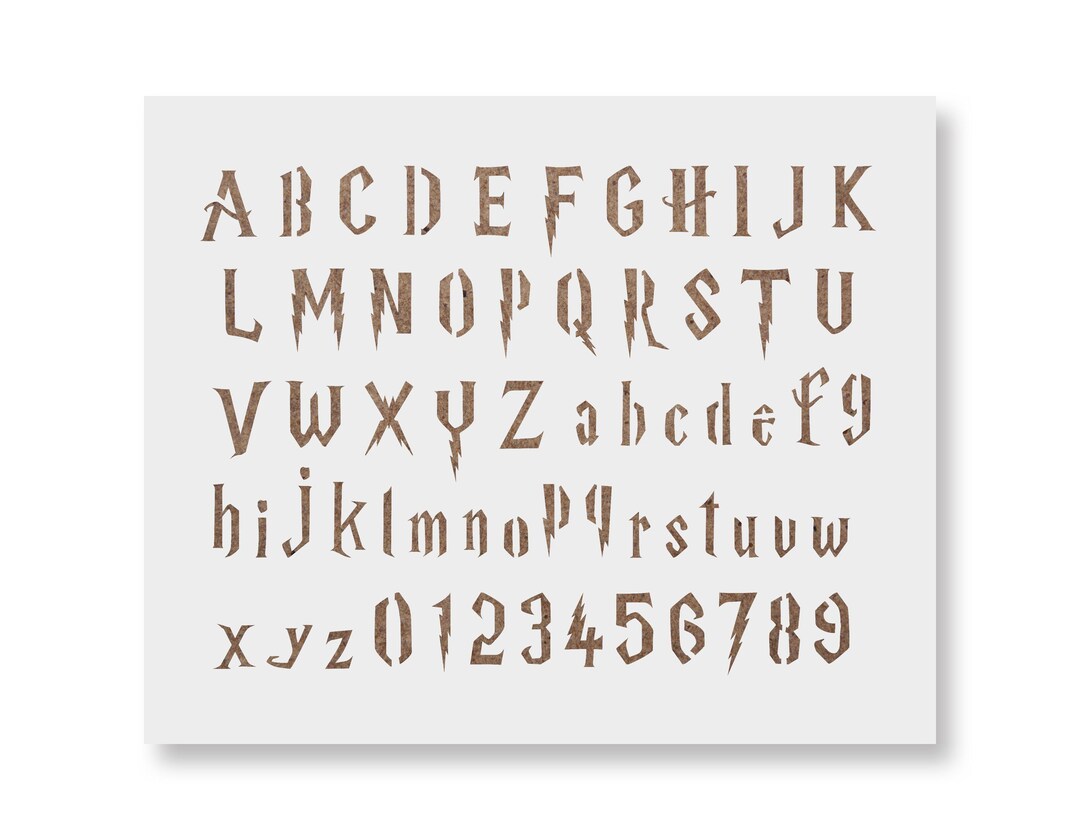 Harry Font Stencil – Available in 1 Inch or 2 Inches - Reusable Harry ...