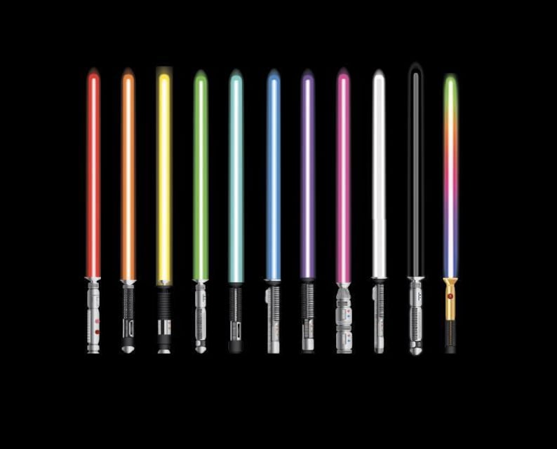Starwars 20 lightsaber digital download pngs – jedi saber & vader saber inspired lightsaber png pack – instant download image 2