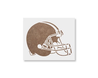 Football Helmet Template Stencil - Reusable Cleveland Template Stencil for Painting, DIY Art, Wood, Walls, Fabric
