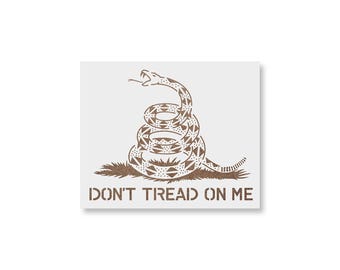 Don’t tread on me stencil – reusable gadsden flag stencil – handmade gadsden flag stencil - military stencil - army stencil