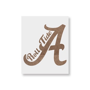 Alabama Stencil - Alabama Logo Template for Walls, Wood, Fabric, and Alabama DIY Projects, Painting, Airbrush, Spray Paint