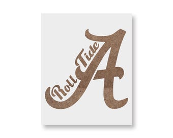 Alabama Stencil - Alabama Logo Template for Walls, Wood, Fabric, and Alabama DIY Projects, Painting, Airbrush, Spray Paint
