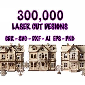 Laser cut files mega bundle - 300k 3d, 2d designs |  cnc files, svg, cdr, dxf, png, eps | laser cutting projects and engraving projects