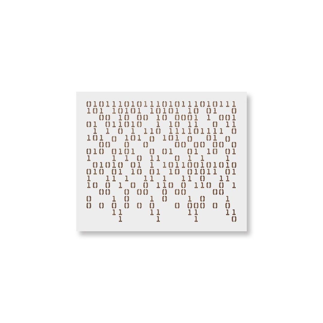 Matrix Pattern Stencil – Code Stencil – 11x9 Inch Gamer Stencil for ...