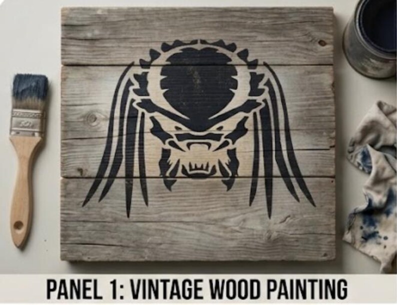 Predator Stencil – Alien Stencil for Walls, Crafts, Airbrush, DIY Art ...
