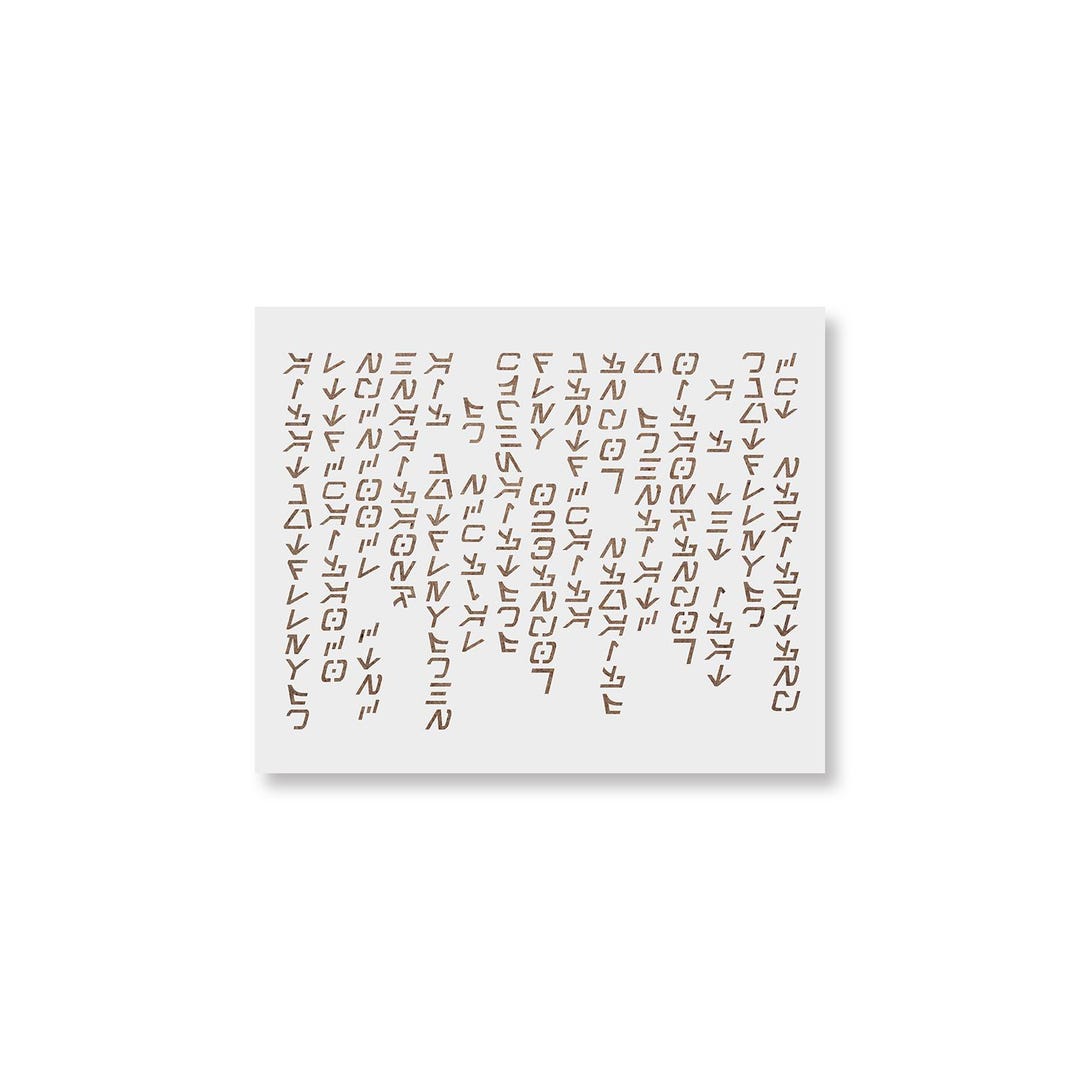 Starwars Matrix Stencil, Aurebesh Letters Matrix Stencil, Scifi Code ...