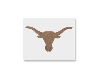 Longhorn Stencil - Reusable Longhorn Template for Painting, Coloring, Drawing, Airbrush, Spray Paint
