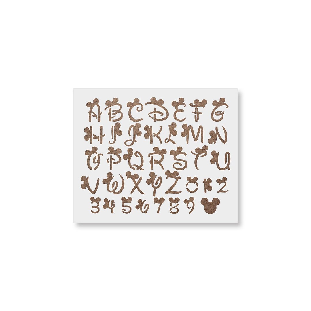 Mickey Font Stencil – 1” Alphabet Letters – Reusable Mickey Mouse ...