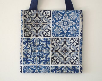 Azulejo Portuguese Tiles Handmade Tote Bag