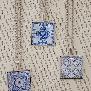 Azulejo Portuguese Tiles inspired Necklace (12 designs)