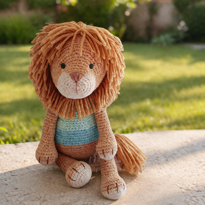 Alan Lion Amigurumi Crochet Pattern – Adorable Jungle Animal Doll – DIY ...