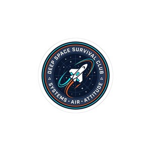 Space Survival Mission Patch Kiss-Cut Stickers | hard sci-fi, exploration
