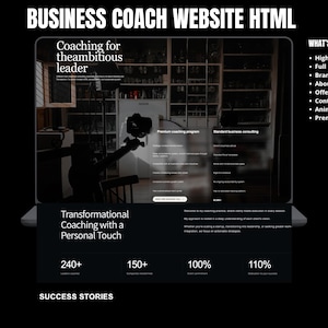 Business Coach HTML Template | Modern Responsive Landing Page (Instant Download)