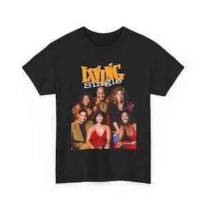 Living Single 90's Comedy TV Show Men's Navy Black T-Shirt Size S to 5XL