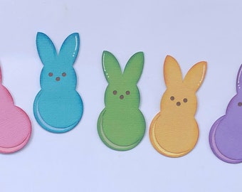 Paper Piecing Easter Peeps, Scrapbook, Page, Layout, Candy, Die Cut