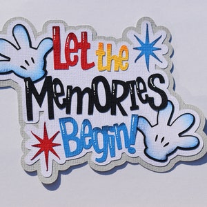 Scrapbook Title &quot;let the Memories Begin&quot; Amusement Park, Paper Piecing, Die Cut, Reddie13