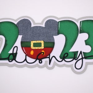 Scrapbook title, 2023, Christmas,  Paper Piecing, Die Cut, Reddie13