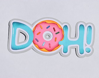 Paper Piecing, Food, Donut, Amusement Park, Scrapbook title,  Page, Layout, die Cut, universal, Reddie13