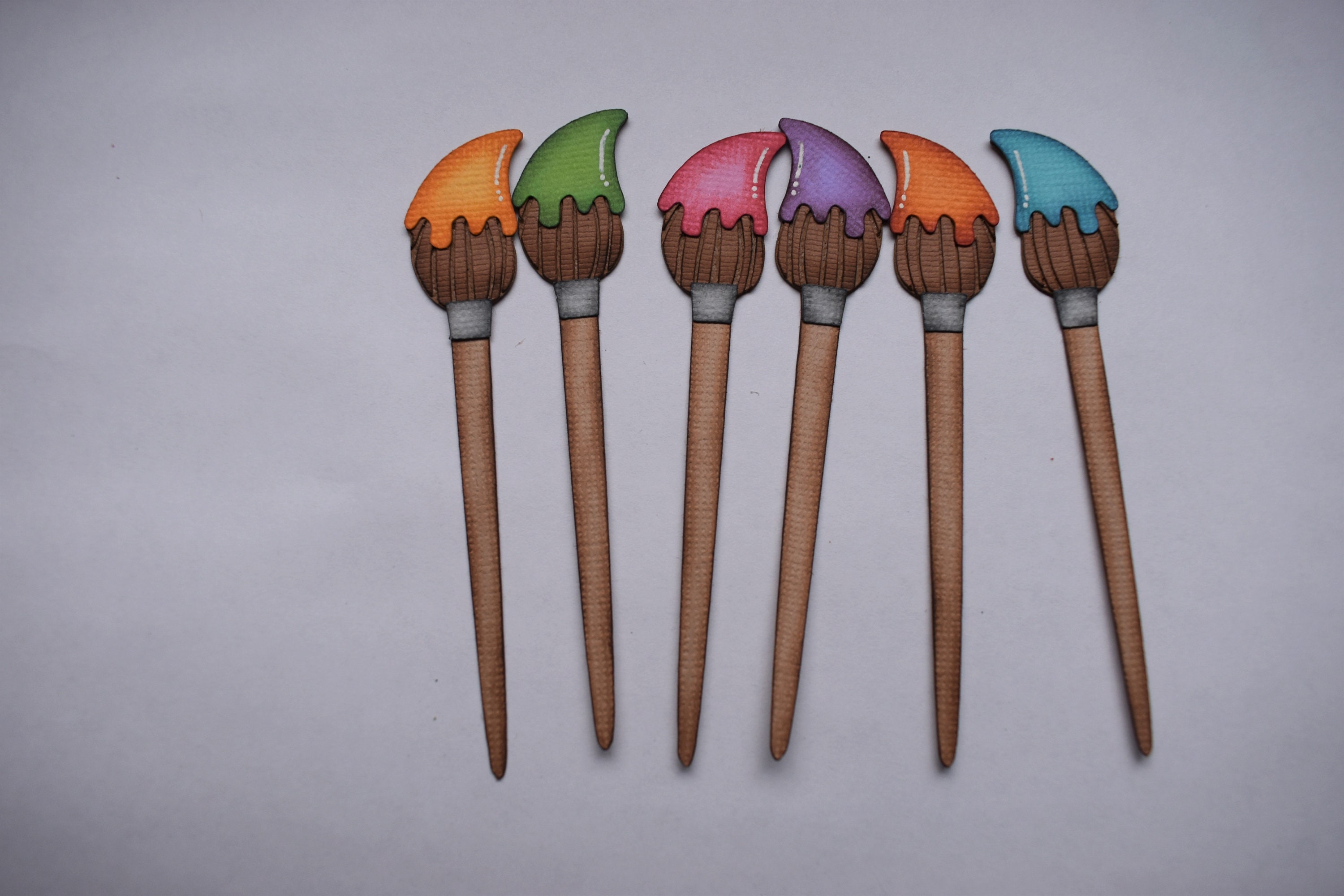 Paint Brushes, Accent, Paper Piecing, Scrapbook, Page, Layout, Die Cut, Easter