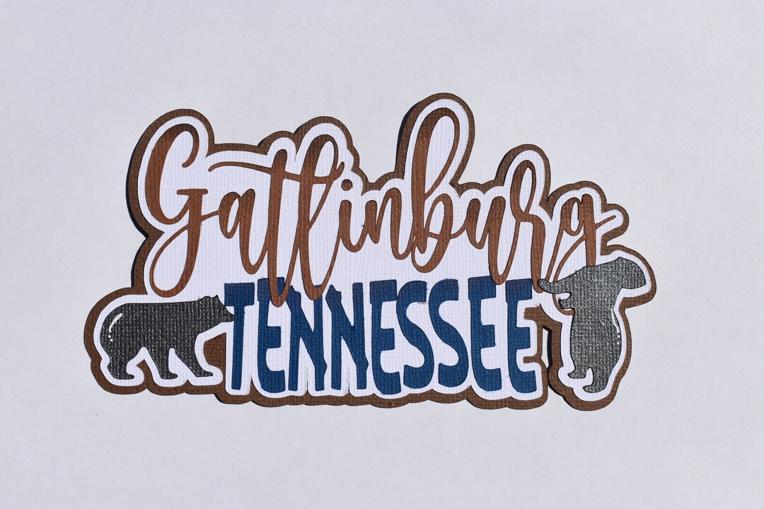 Paper Piecing Gatlinburg Tennessee, Die Cut, Scrapbook Title, Page, Layout, Travel, Vacation