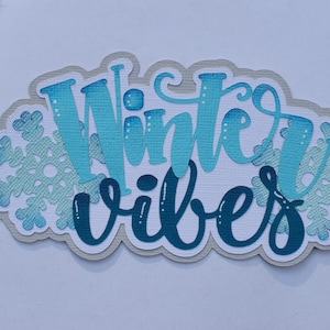Paper Piecing Winter Vibes for Scrapbook Title, Page, Layout, Die Cuts. Reddie13