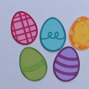 Easter Egg Paper Piecing Accents, Scrapbook, Page, Layout, Die Cut