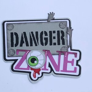 Paper Piecing, Danger Zone, Halloween, Scrapbook, Layout, Page, Die Cut
